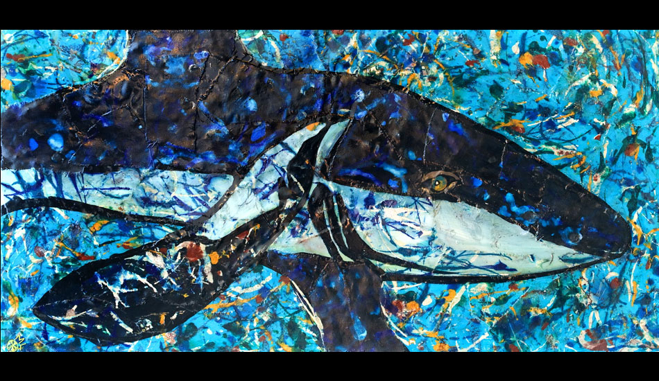"Baby Whale." This painting was intended to be a shark when I started, but in the process it morphed into a baby whale.