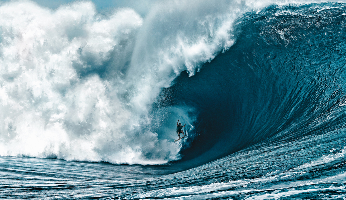 Nathan Fletcher at Teahupoo in Tahiti on the code red swell, this is the craziest wave ever ridden by a human. Yes he survived.