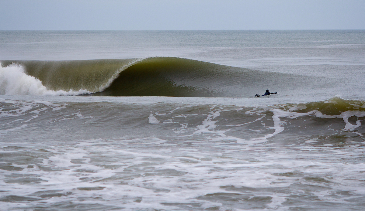 Heres a photo from February 28, 2013 of my good friend Mike Best caught staring into one of the best formed waves I've ever seen here in New Jersey to date.
