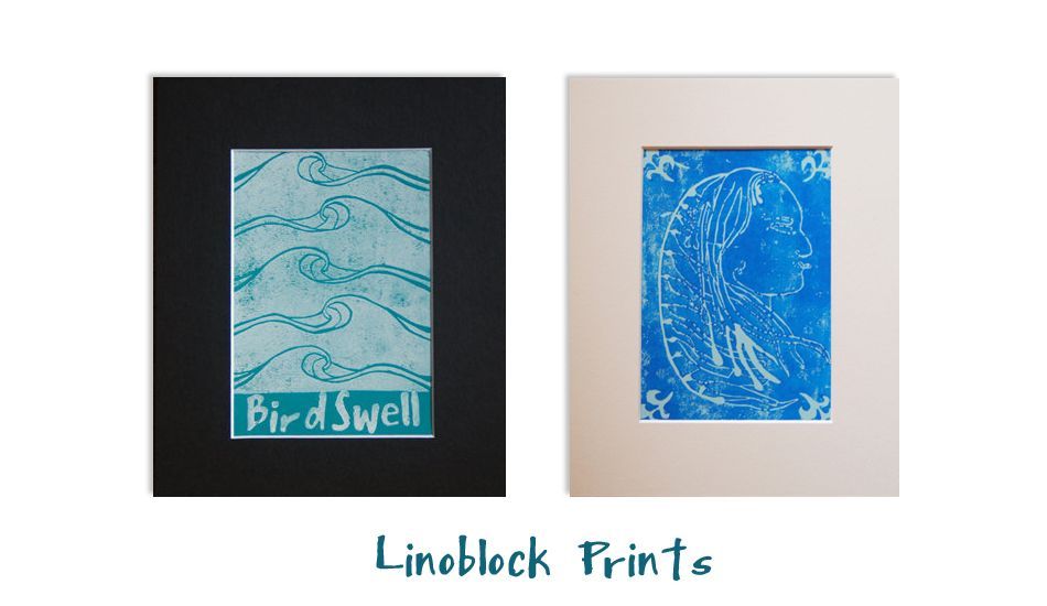 Lino Block Prints, Image: BirdSwell