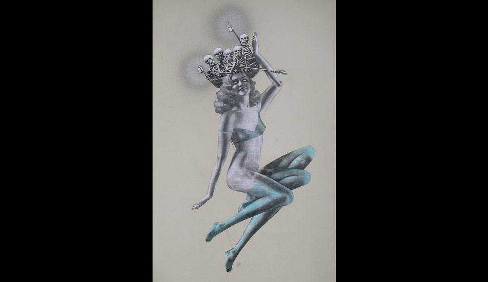 Miss Millinery. This is a piece I made for a Skulls themed show at Parlor Gallery in Asbury Park, NJ a couple of months ago. HeatherGabel.com