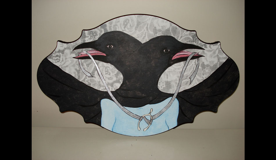 The Truth: This piece is from series of seven similarly themed paintings that I made for a group show in Chicago a few years ago with Micheal Pajon, Ed Trask and Damarak the Destroyer. HeatherGabel.com