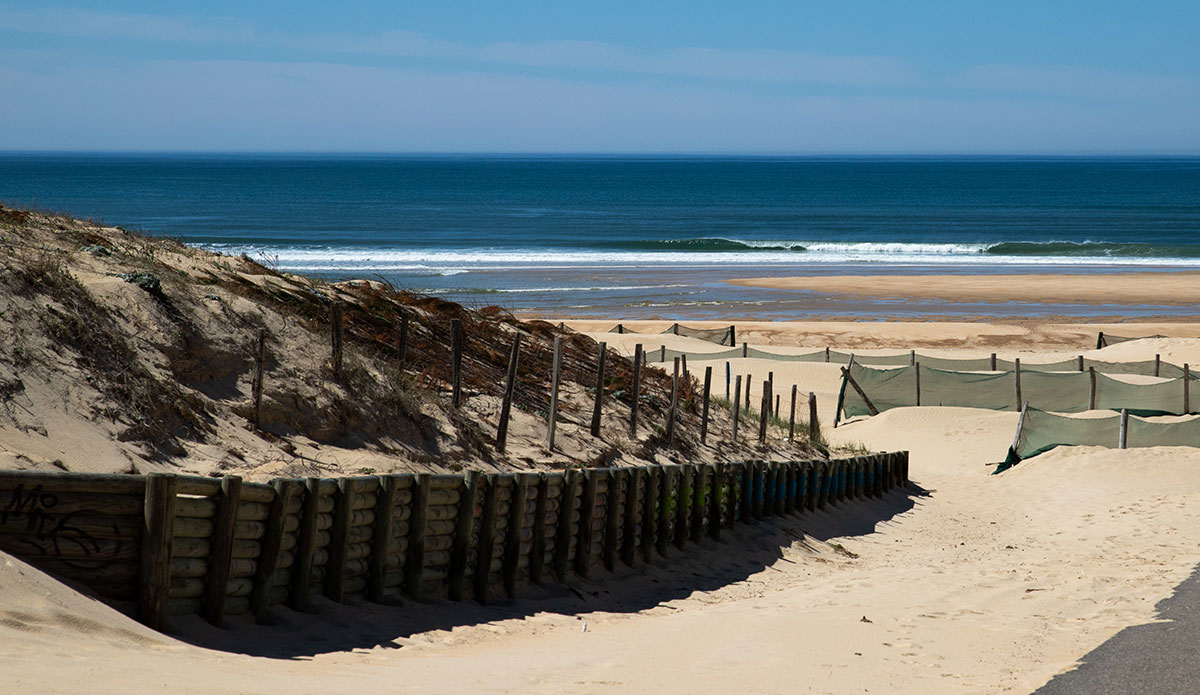 lockdown in France,in moliets at the beach