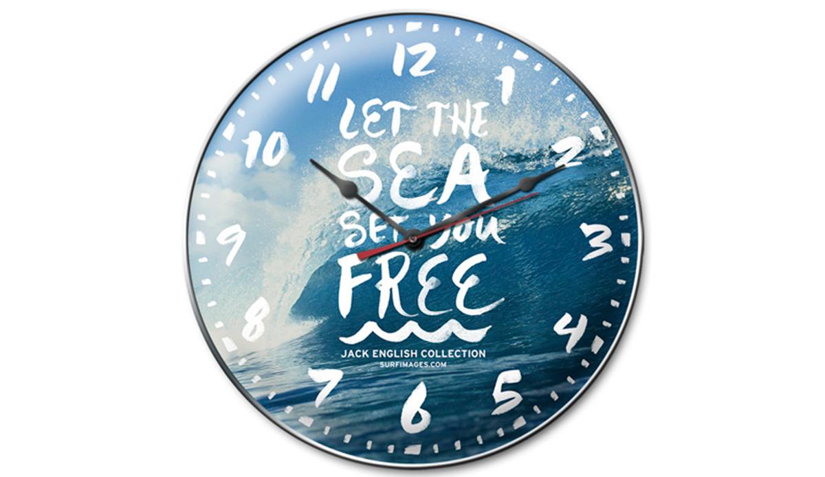 let-the-sea-set-you-free-surfing-wall-clock