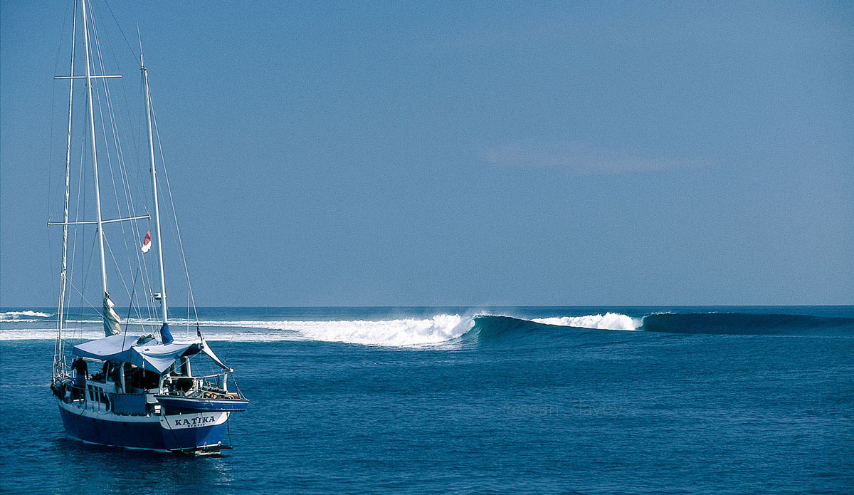 line up at Lances lefts, Mentawai Islands, Indonesia,
