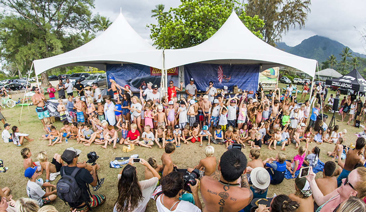 Over 150 stoked Kaua'i kids got first place!