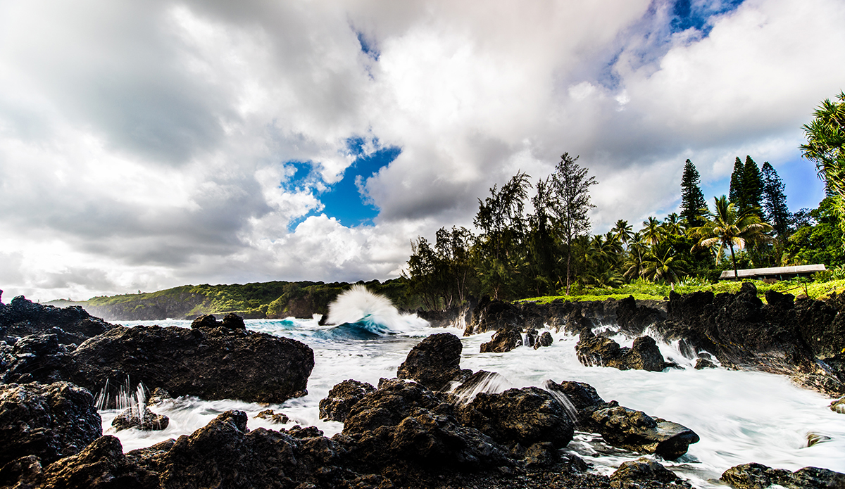 Open ocean energy on the Ke'anae Peninsula. Maui, HI.