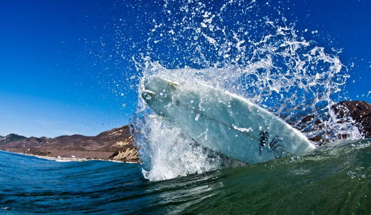 Big punts in little surf. Jason Naude, Ventura, CA