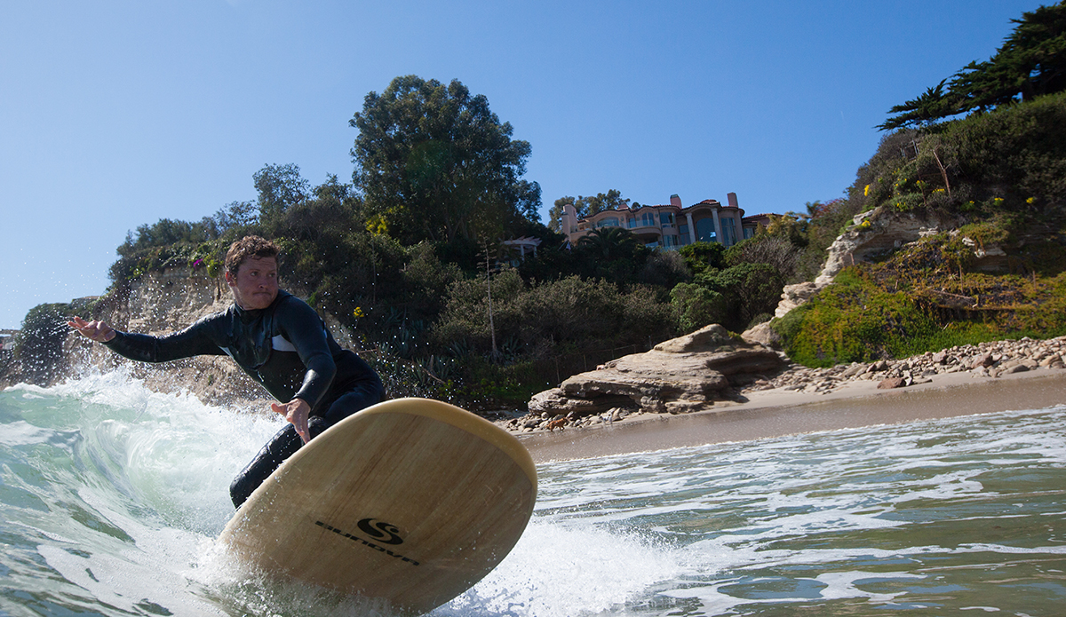 Matt Shutte riding a new model for Sunova surfboards. Outside of Los Angeles, CA.