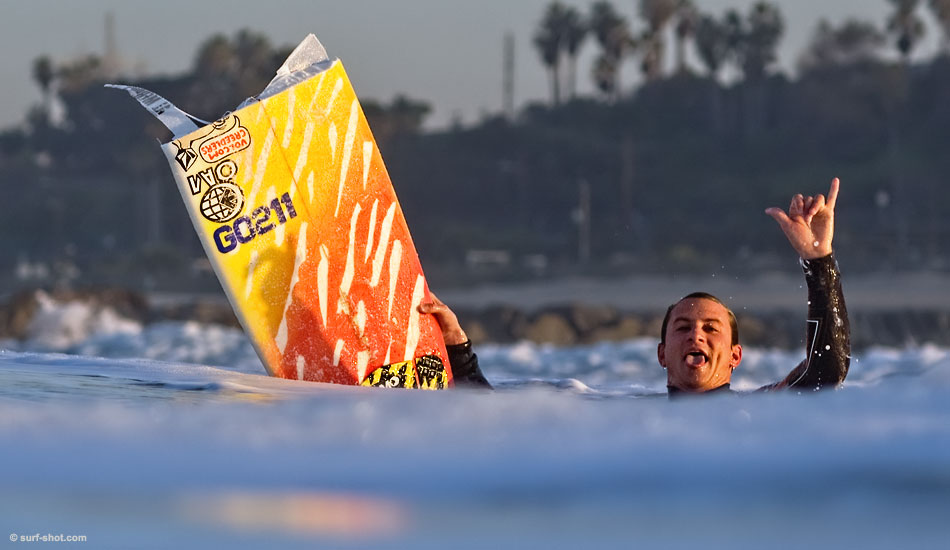 Alex Gray, December 2009. Alex Gray, looking for a backup board. Photo: Surf-Shot.com