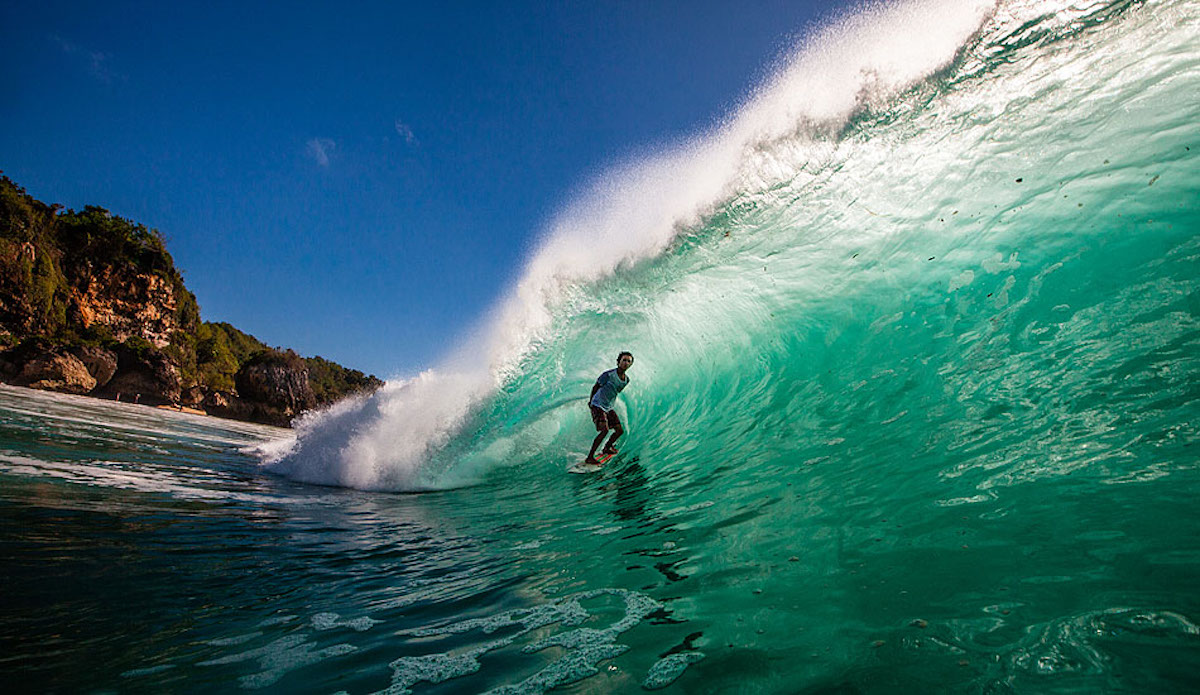 How many times a year does Padang Padang break at sunset at low tide on a big swell? Agus 'Dag' could probably tell you, but you'll have to wait until he gets out of the green room to ask him.