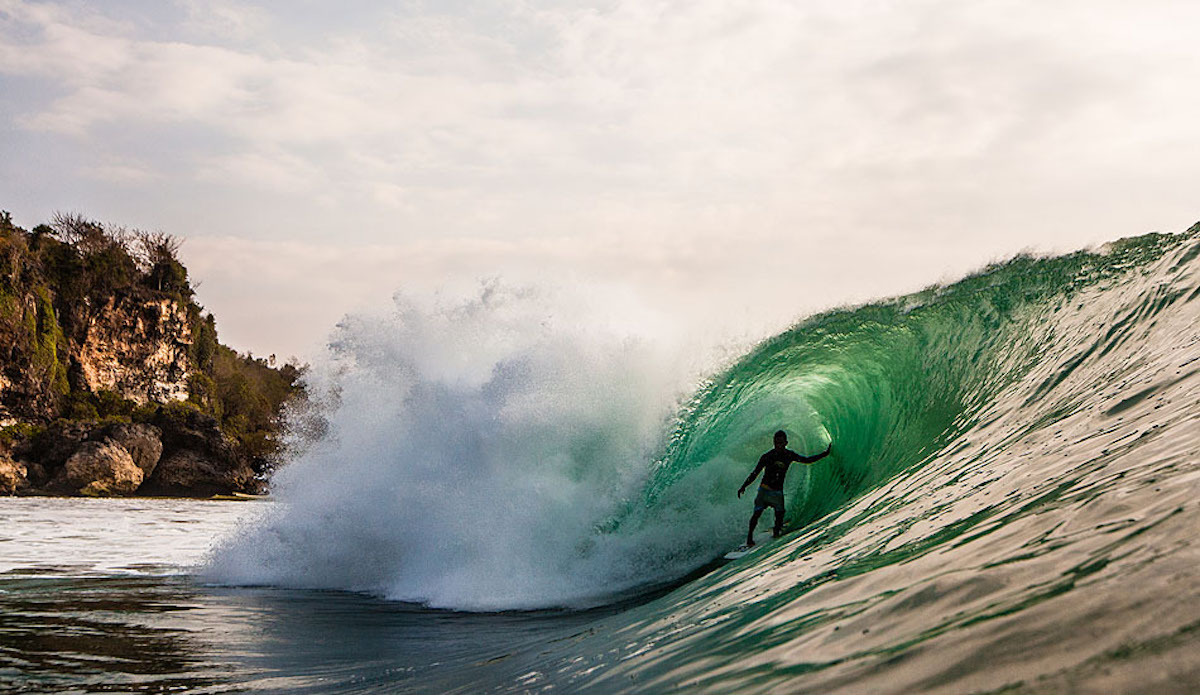 Spend enough time in the green room (instead of the board room) and you might have an afternoon like this at Padang Padang in Bali. Just ask Mega Semadhi, he's the chairman of the board.