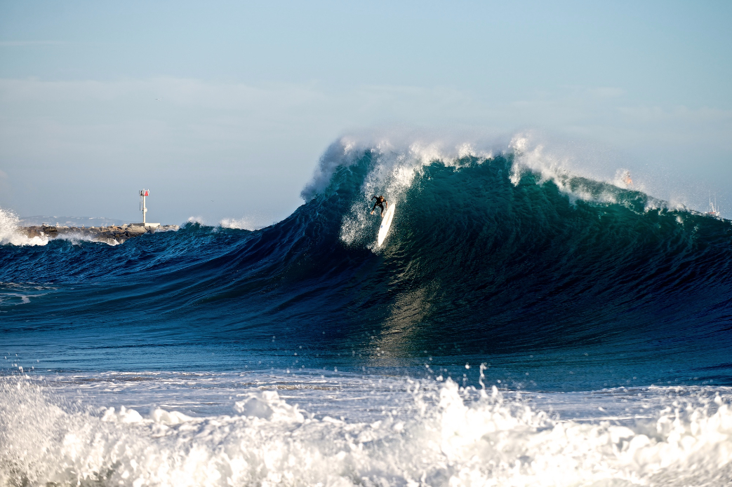 It's not easy to surf Wedge. Expect to get thrashed. Local grom and up-and-coming big wave surfer Sage Burke is no stranger to taking a beating and paying his dues at spots like Wedge, Mavericks, and Todos Santos.