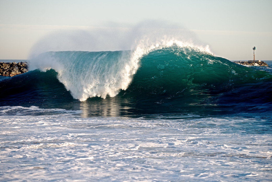At times Wedge might look like a beautiful A-Frame...just be sure you go left; the jetty has taken lives in the past.