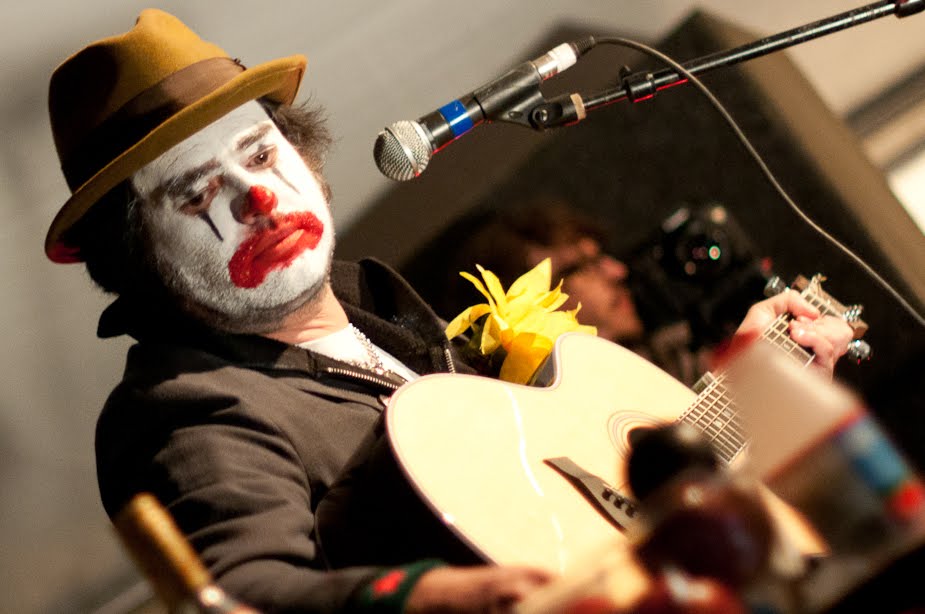 NOFX's Fat Mike as Cokie the Clown during a performance to remember at Emo's.