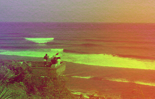 Psychedelic lineup at Uluwatu, Bali.