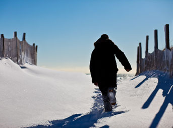Cold Surf Beach Snow New Jersey Winter Freezing