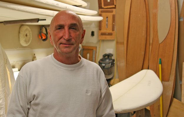 Rich Luthringer has been making surfboards for 40 years, and he is one of a breed that some might call dying, or at the very least, underappreciated. Photo: Butler Rich Luthringer Surfboard Shaper
