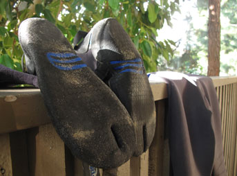 Booties and wetsuit