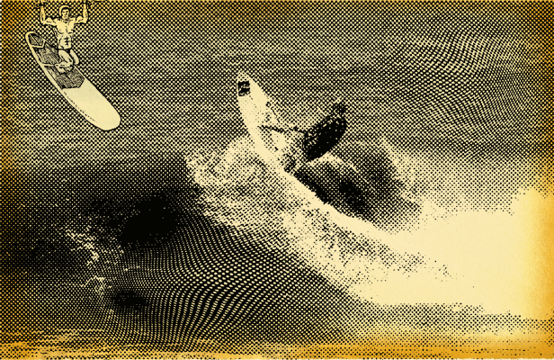 Rusty's anti-SUP ad, which it has decided to discontinue - compressed into a sequence.