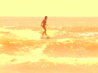 girl longboarding