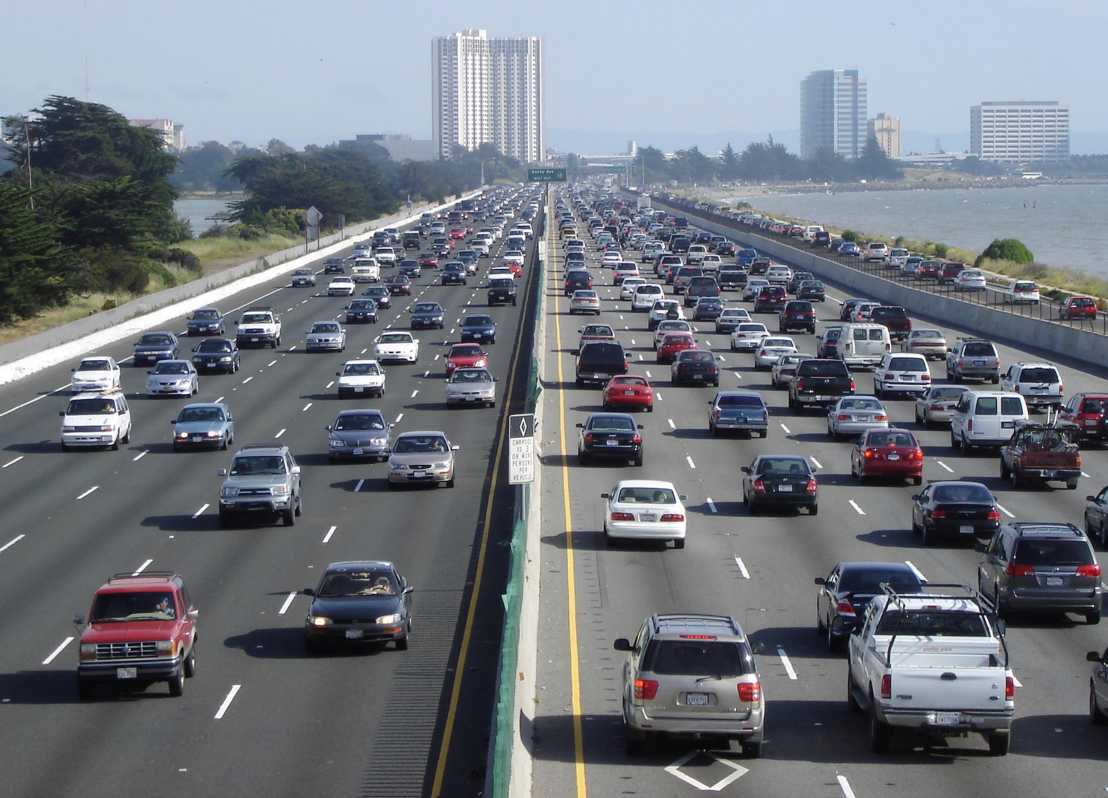 Traffic is bad. Photo: Wikipedia Traffic on the Freeway