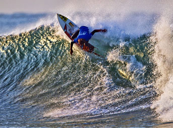 With sunny skies and consistent swell, Uppers put on its Sunday best for the groms competing in this weekend's Surfing America Prime. Photo: Schmid/Surf-Shot.com
