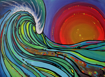 Victoria Larnach surf art