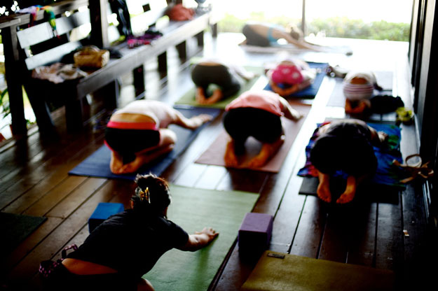 Child's pose. Photo: Courtesy Billabong Child's pose. Photo: Courtesy Billabong