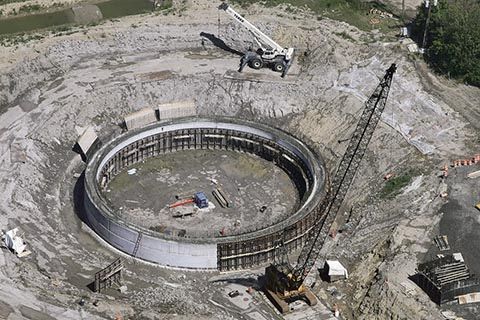 Construction Manmade wave poland