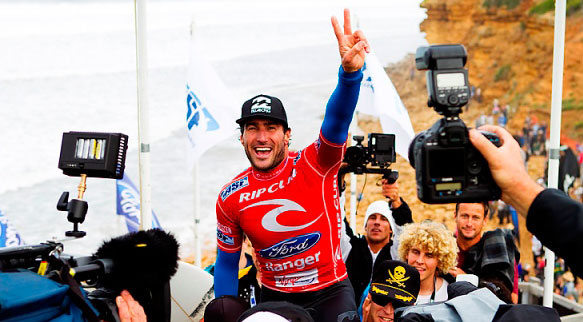 Joel Parkinson wins the 50th Annual Rip Curl Pro Bells Beach. Photo: ASP/Kirsten Joel Parkinson wins the 50th Annual Rip Curl Pro Bells Beach. Photo: ASP/Kirsten