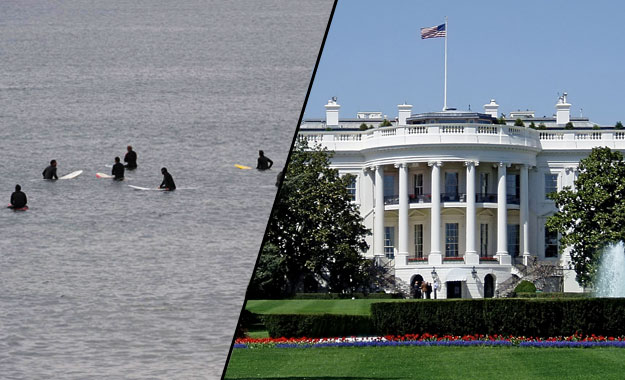 Surfers and White House