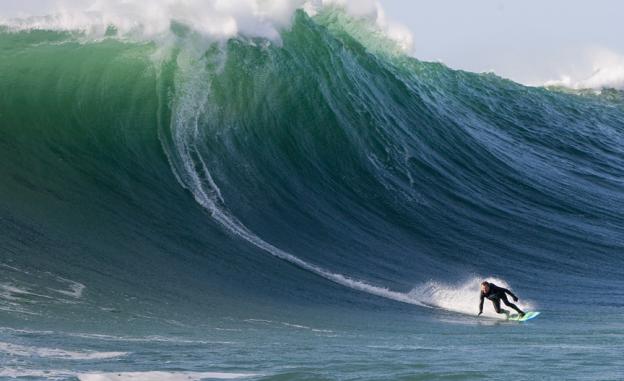"They've forgotten the whole reason I started this," said Jeff Clark. "It's to showcase the surfers – the best big wave surfers in Northern California. Once you move from that, you're missing the point." Photo: Ed Grant Jeff Clark surfs Maverick's