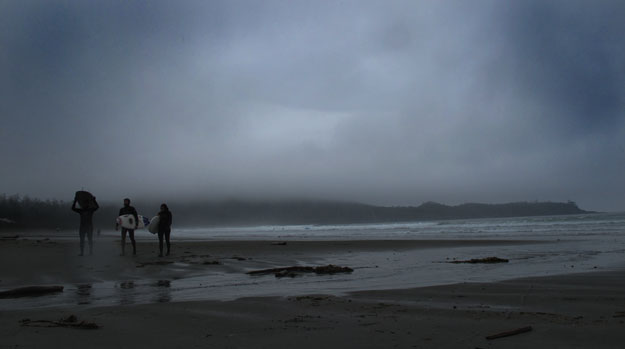 Canada: the land of warm water, white sand beaches, and perpetual offshore winds. Wait, what's the difference between Canada and Nicaragua again? Canadian Surfers Dark Beach