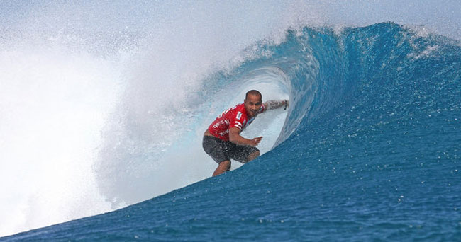 Freddy P on a small day at Teahupoo–still a magnificent sight. Photo: ASP/Robertson