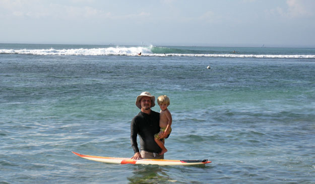 Charlie Halsell's Give Jewelry sells beautiful, handcrafted Balinese jewelry. For each piece sold, they are able to provide a child with week's worth of food. Charlie, the founder, enjoying some quality time in paradise.