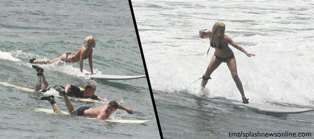 Lady Gaga Surfs