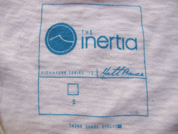 Details on the neck label: Matt Bauer Signature Series shirt.