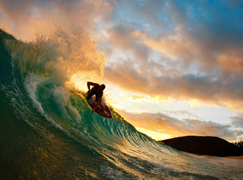 Surfing in Hawaii