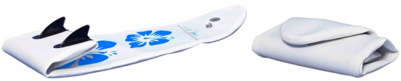 French designer Thomas De Lussac’s inflatable surfboard, the Surf Air, made of PVC-coated fabric. This will run you about 400 Euros, aka $521.00 USD. French designer Thomas De Lussac’s inflatable surfboard, the Surf Air, made of PVC-coated fabric. This will run you about 400 Euros, aka $521.00 USD.