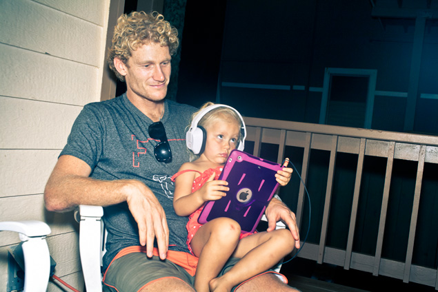 A family affair at the Fox house BBQ. Photo: Justin Jay
