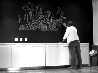 Here is a time lapse of a mural that I drew over the course of a day at Station Film in New York.