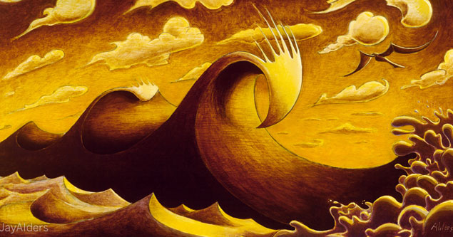 Perfect Wave Surf Art by Jay Alders