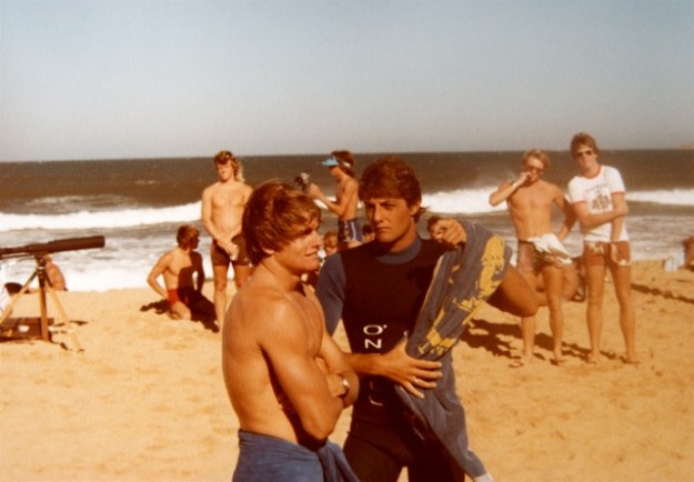 Shaun and I at the dawn of pro surfing. 