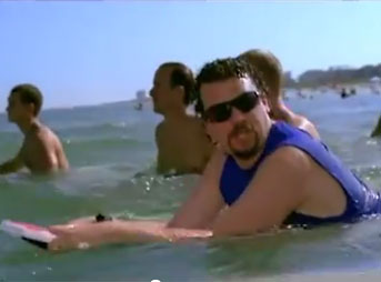 Kenny Powers out for a sponge.