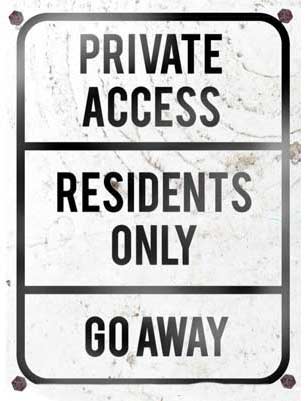 No Beach Access Sign