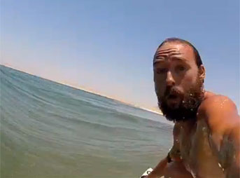 Kepa Acero is naked. He's surfing. And he's in the middle of nowhere in Angola.