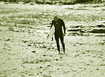 Kelly Slater on the Beach
