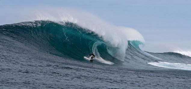 Greg Long during a previous trip to Cortes Bank. Photo: Jason Murray