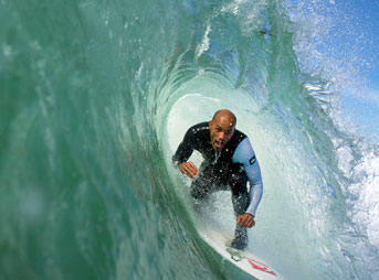 Kelly Slater barrel. Photo: Branden Aaroyan